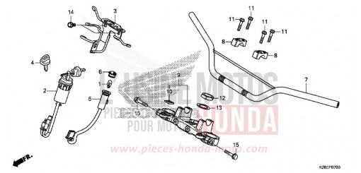 TUYAU DE GUIDON CRF125FP de 2024